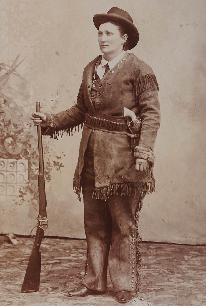Picture of Calamity Jane posing with gun