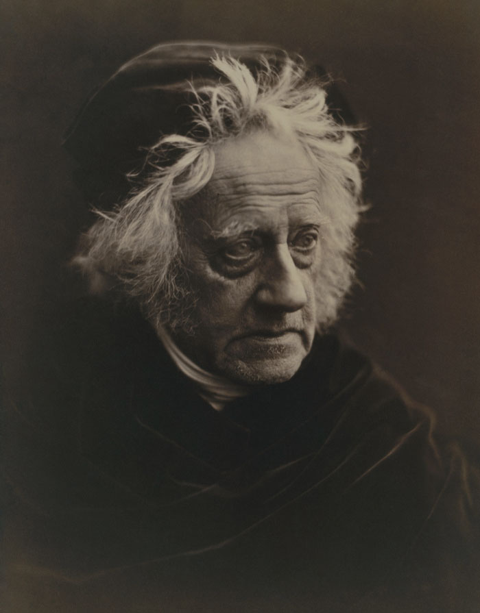 Black and white picture of John Herschel looking