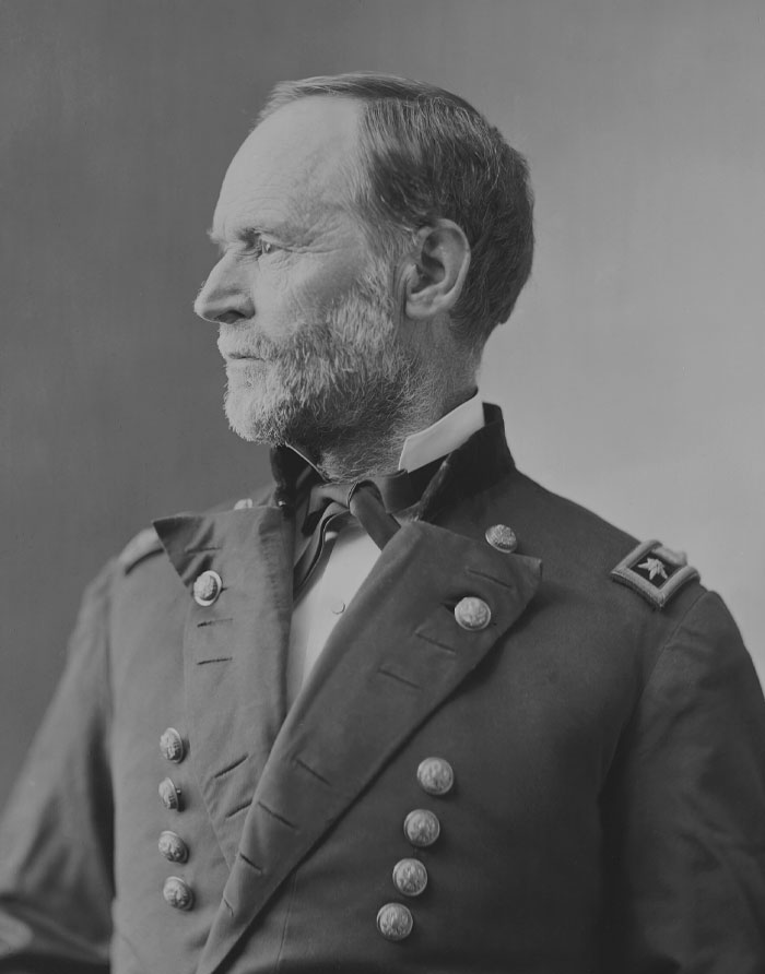 Black and white picture of William Tecumseh Sherman posing