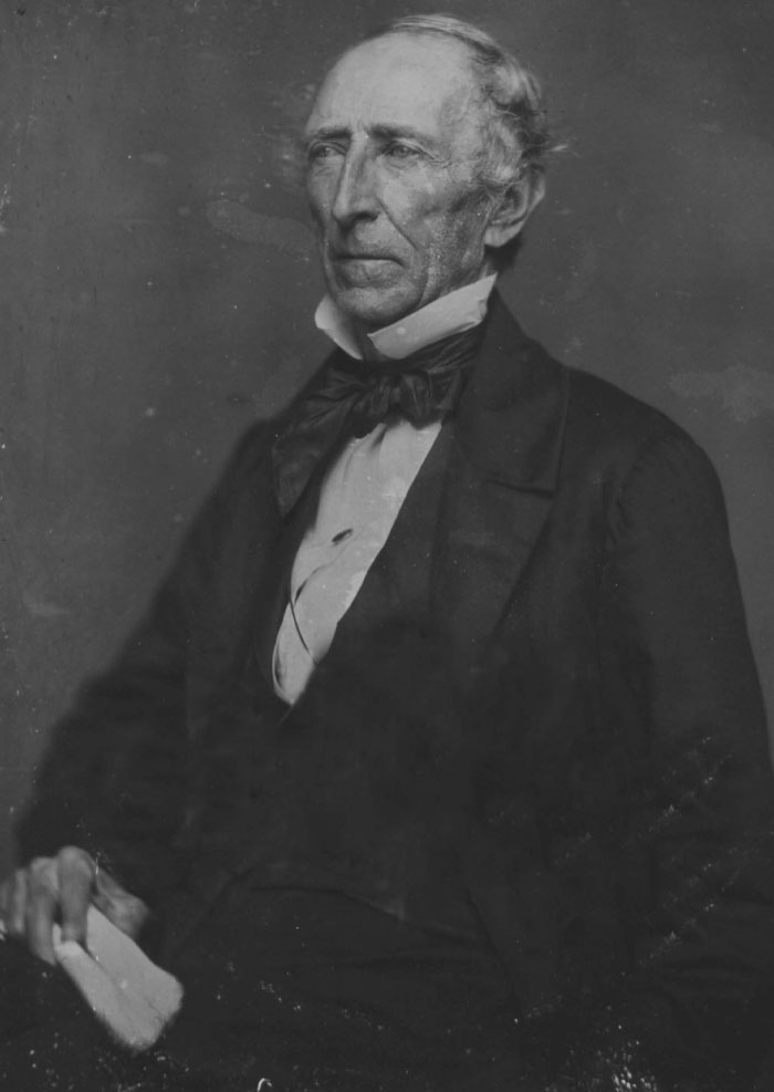 Black and white picture of John Tyler posing