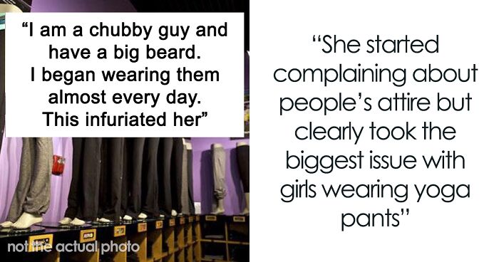 Guy Learns Dress Code Is Not Gendered, Buys Himself A Pair Of Flared Yoga Pants To Get Back At Mean Manager