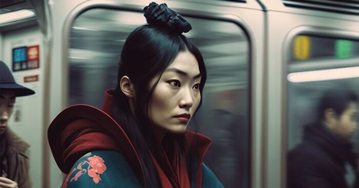 Pop Culture Characters Casually Traveling On The Subway As Imagined By This Artist Using AI (30 Pics)