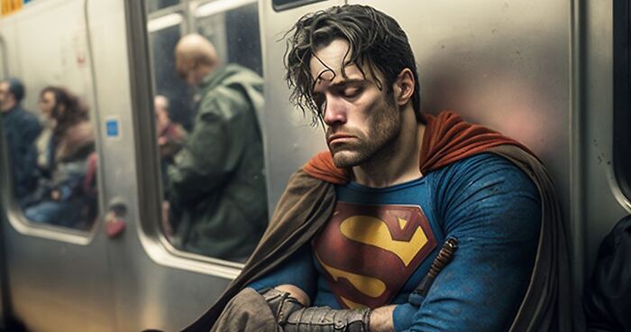 Famous Fictional Characters On Public Transportation Imagined Using AI (30 Pics)