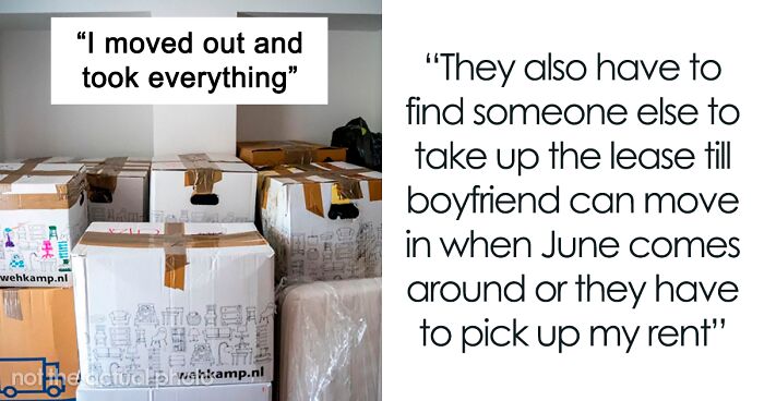 Women Force Roommate Out Of The House, So She Takes All Her Stuff With Her And Leaves It Half-Empty