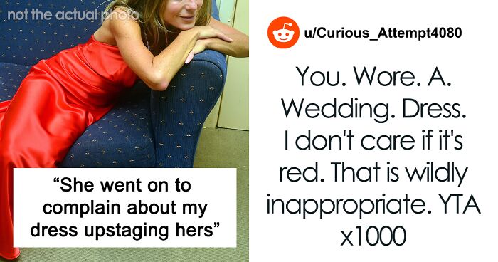 Woman Can’t Get Why Bride Was Livid When She Arrived In A Flashy Red Wedding Dress To Her Former Spouse’s Wedding Ceremony