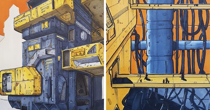 I'm Exploring The Unknown By Sketching The Nostalgic Future (59 Pics)