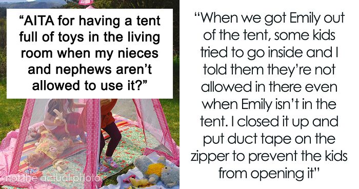 Woman Doesn’t Allow Her Nephews And Nieces To Play In Her Foster Daughter’s Tent As It Is Her Safe Space, Gets Called A Jerk