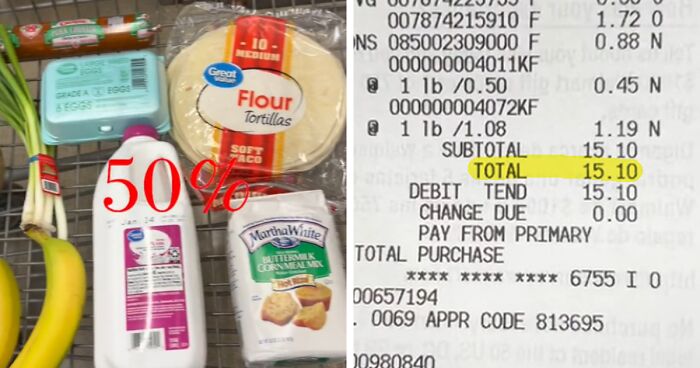 Woman Compares What Her Basic Grocery List Cost In 2020, 2022, And 2023