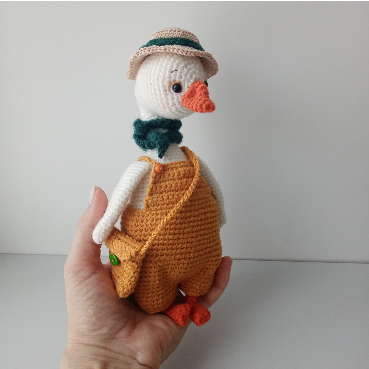 I Crocheted A Goose In Yellow Dungarees