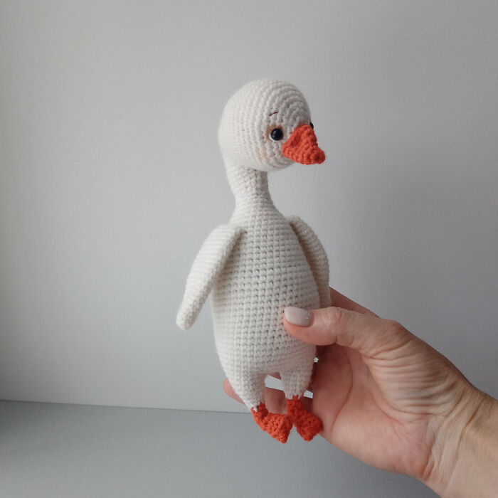 I Crocheted A Goose In Yellow Dungarees