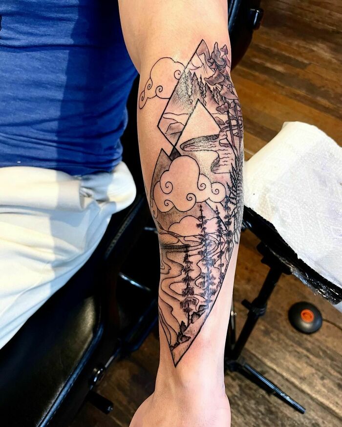 Lucas Eagleton : Tattoos : Nature Water : Tarot arm
