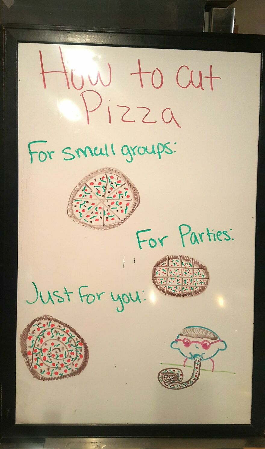 Our Local Pizza Place Gives Excellent Advice