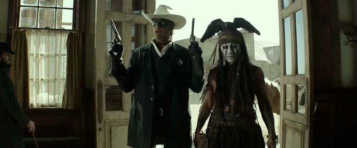 Tonto and the Lone Ranger in the bar 