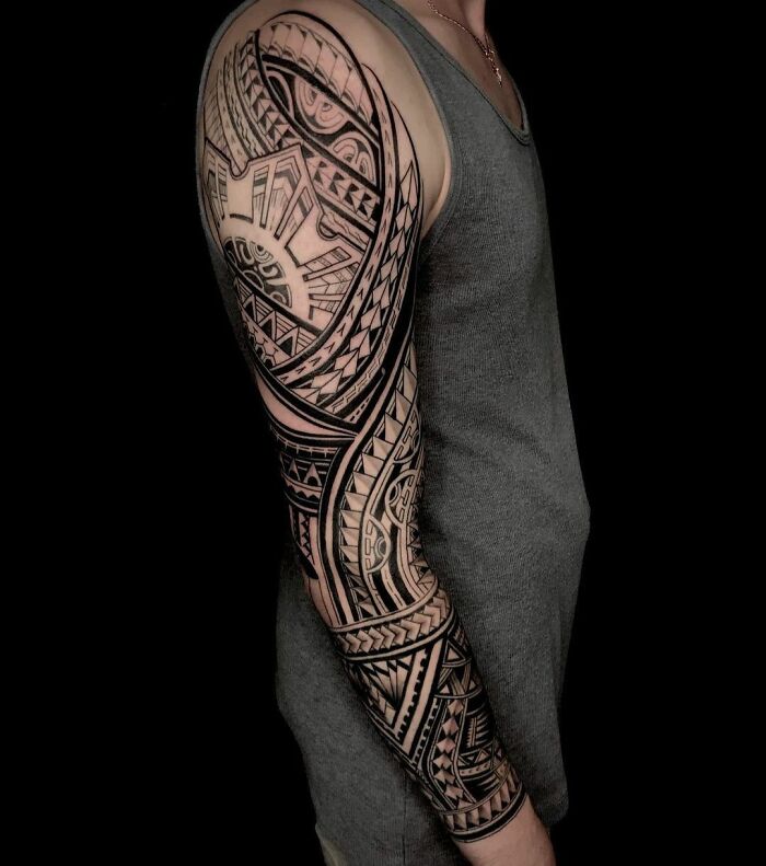 Polynesian Motifs Executed In Freehand