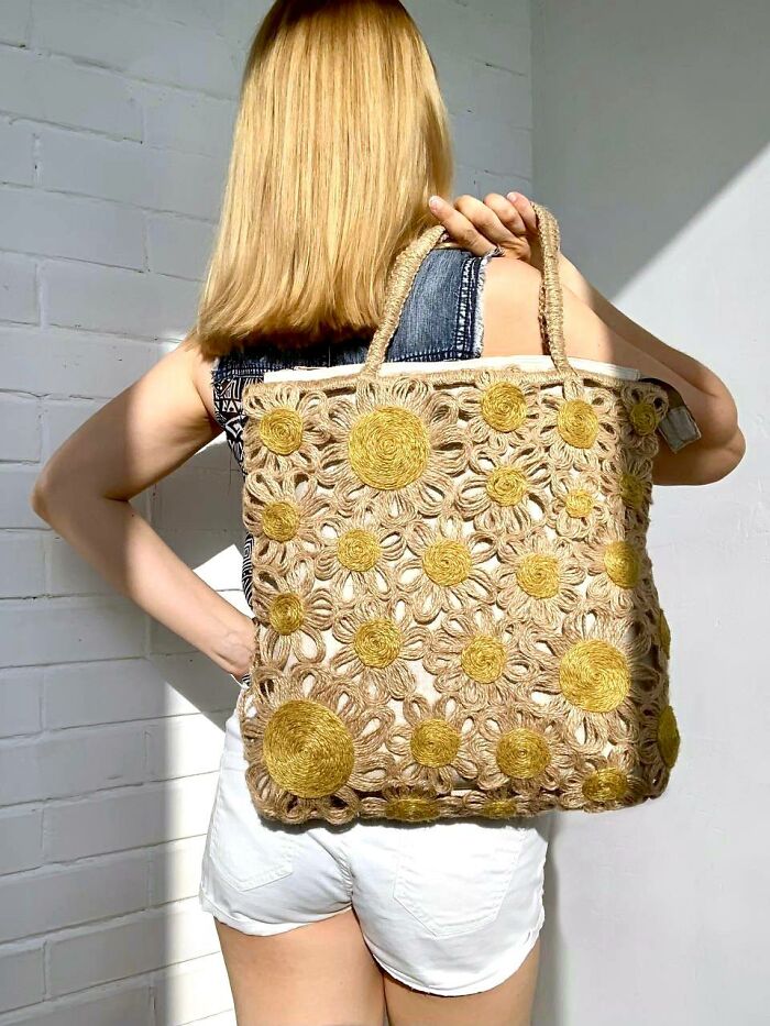 Eco Jute Daisy Bag