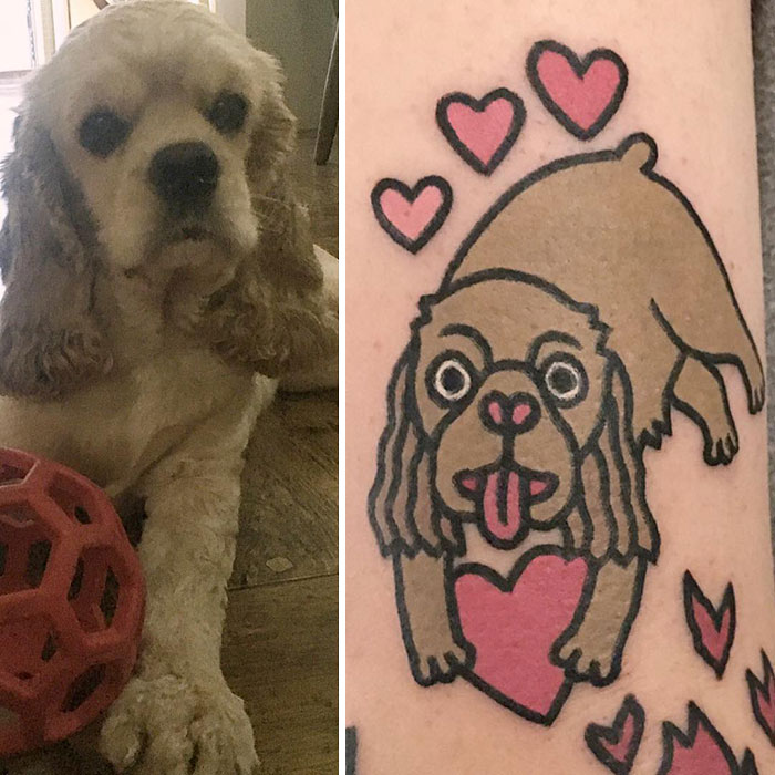 Tattoo Artist Turns Pets Into Cartoons, Allowing Owners To Never Part With Them