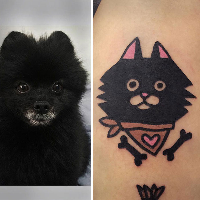 Tattoo Artist Turns Pets Into Cartoons, Allowing Owners To Never Part With Them