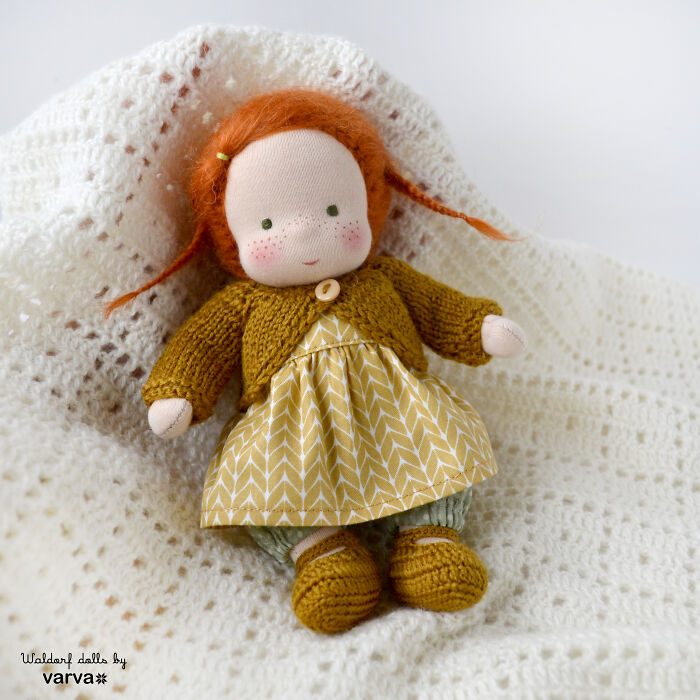  Waldorf Doll for Girl, Waldorf Toys, Handmade Baby Gift :  Handmade Products