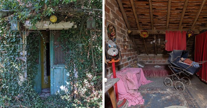 My 18 Pictures I Took In An Abandoned House In France Packed With Unusual Things And Giant Dolls