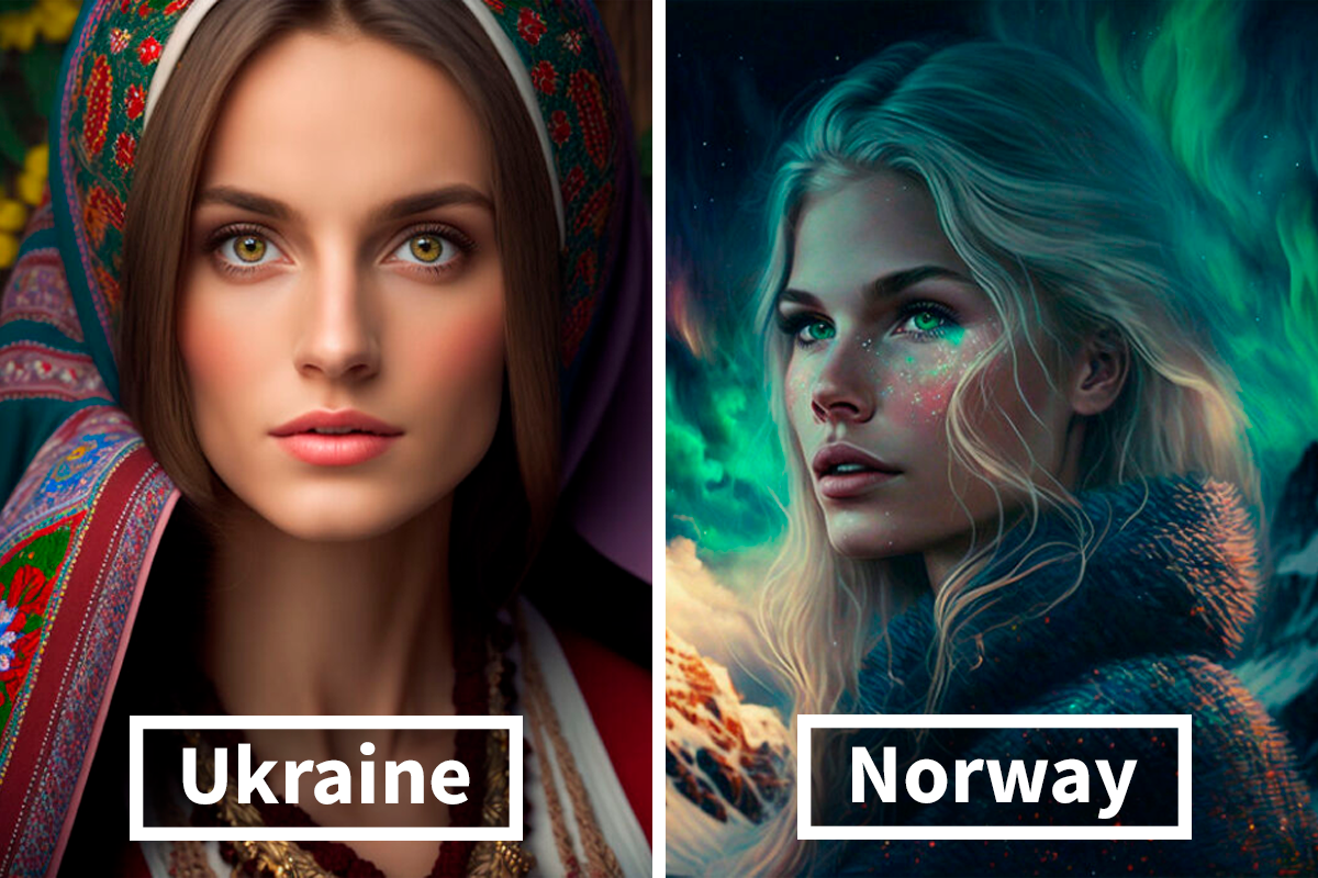 Artist Asks AI To Turn 30 Countries Into Women, The Results Go