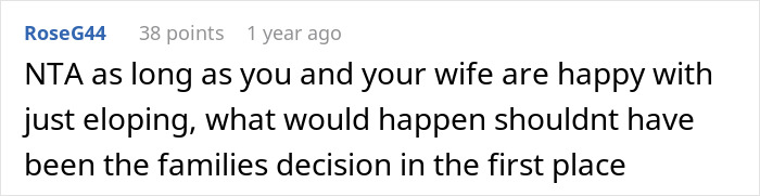 "Every Night They'd Call With Ultimatums": Couple Is Fed Up With Their Families Arguing Over Their Wedding And Decide To Elope