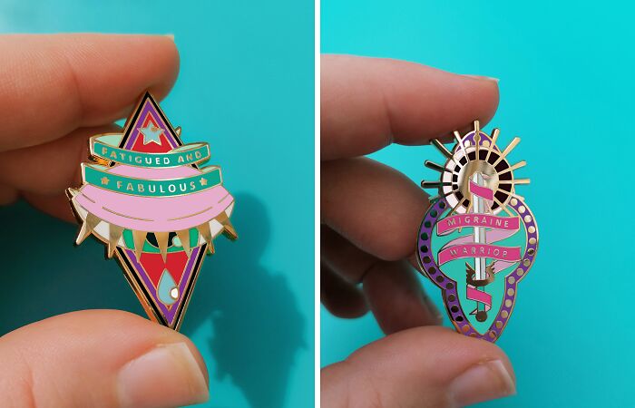 I Make Empowering Pins For Chronic Warriors (4 Pics)