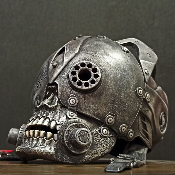 I Made A Cyborg Head Helmet