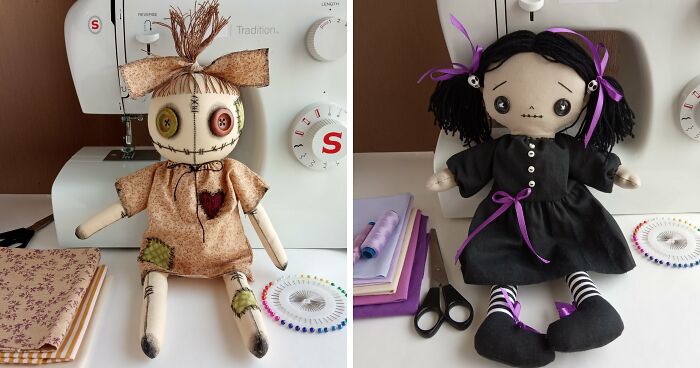 I Create Handmade Creepy Cute Dolls (16 Pics)