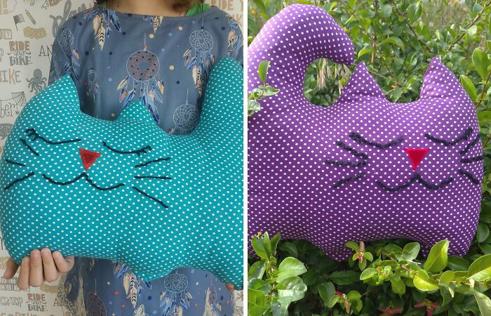 I Make Funny Pillows In The Form Of Cute Cats (13 Pics)