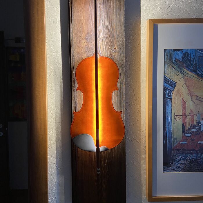 I Made A Violin Sconce, And Here Are The Results