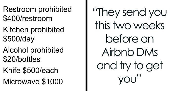 Man Goes Viral For Sharing Airbnb Host's Insane List Of Penalties That Include A $2,000 Charge For A Bag Of Trash And $50/Min Penalty For Late Checkout