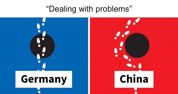 24 Illustrations Emphasizing Cultural Differences Between The East And The West By This Artist