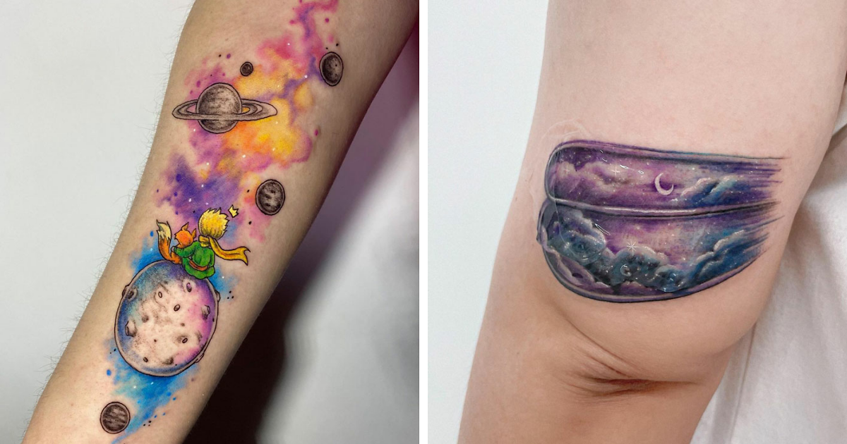  Laura Caselles watercolor tattoo artist from Madrid
