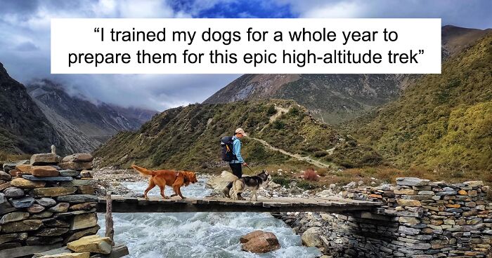 Together With My Dogs, I Spent 18 Days Hiking Through Manaslu Circuit In Nepal