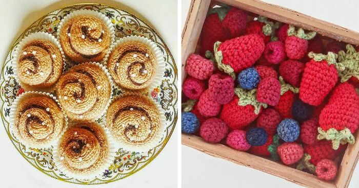 45 Realistic-Looking Crocheted Meals Made By This Artist