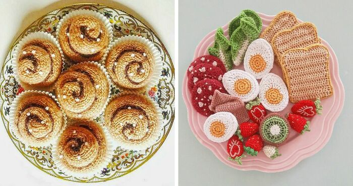 45 Appetizing-Looking Crocheted Foods Made By This Artist From Finland