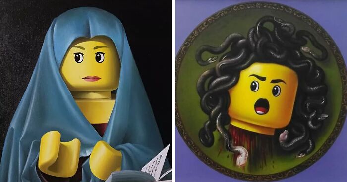 27 Iconic Paintings That Got A LEGO Makeover, Created By This Italian Artist