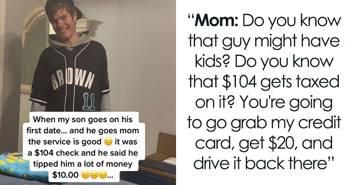 Mom Learns Son Tipped $10 On His $104 Meal, Makes Him Get Another $20 And Drive Back To The Restaurant