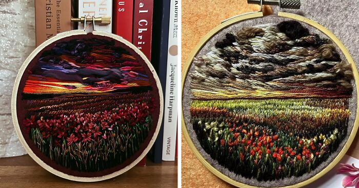 I Am A Textile Artist And I Create Tonal Impressionism Embroideries (14 Pics)