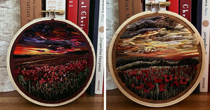 I Am A Textile Artist And I Create Tonal Impressionism Embroideries (14 Pics)