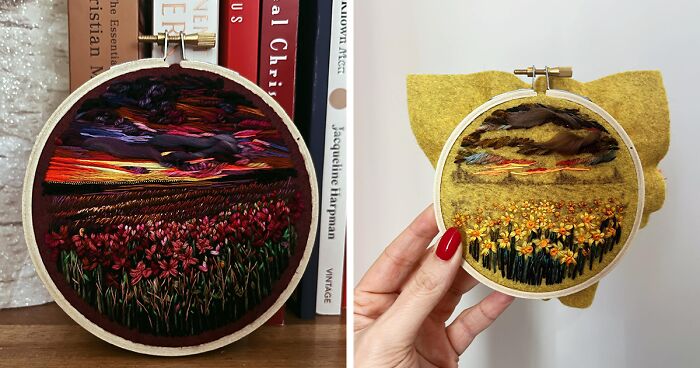 I Am A Textile Artist And I Create Tonal Impressionism Embroideries (14 Pics)