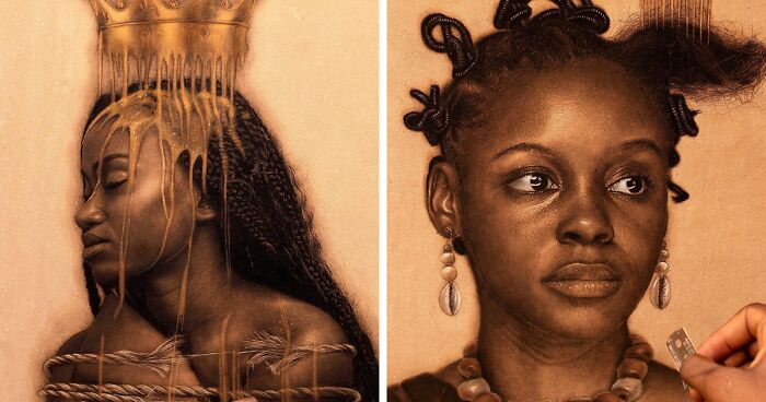 Self-Taught Nigerian Artist Creates Portraits With Fire, And The Results Are Very Realistic (38 Pics)