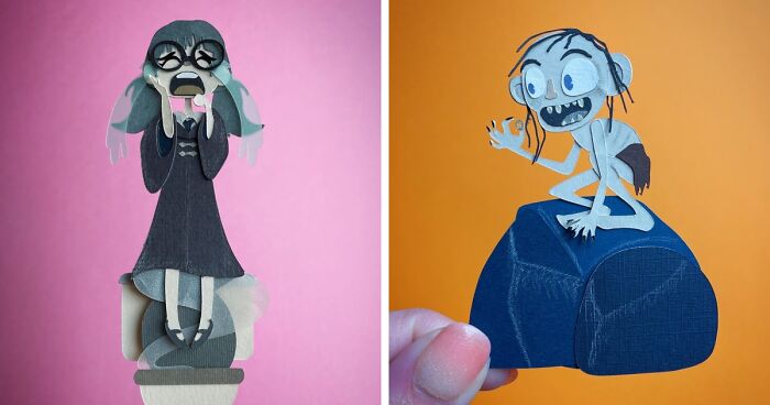 I Made Paper Art Of 26 Popular Characters For Each Letter Of The Alphabet