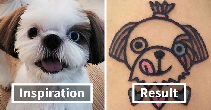 This Artist Creates Cartoon-Like Tattoos Of People's Beloved Pets Or Childhood Toys (36 Pics)