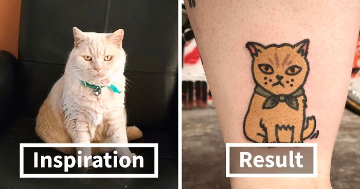 People Come To This Artist To Get Cartoon-Like Tattoos Of Their Beloved Pets Or Childhood Toys (36 Pics)