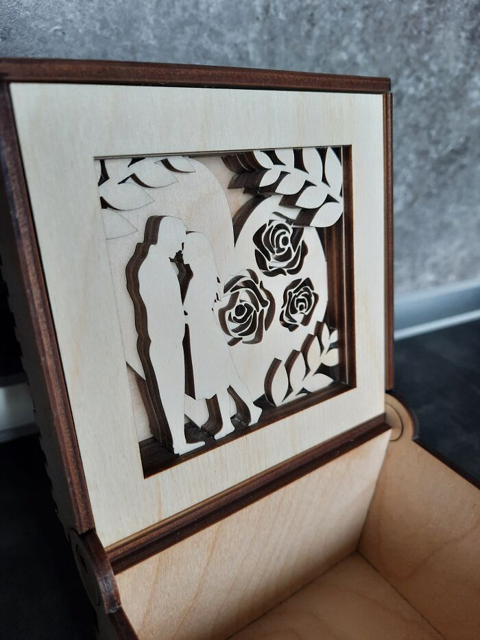 Eco Packaging. Tested On Glowforge Laser Cut Machine My 3D Layered Gift Box Designs