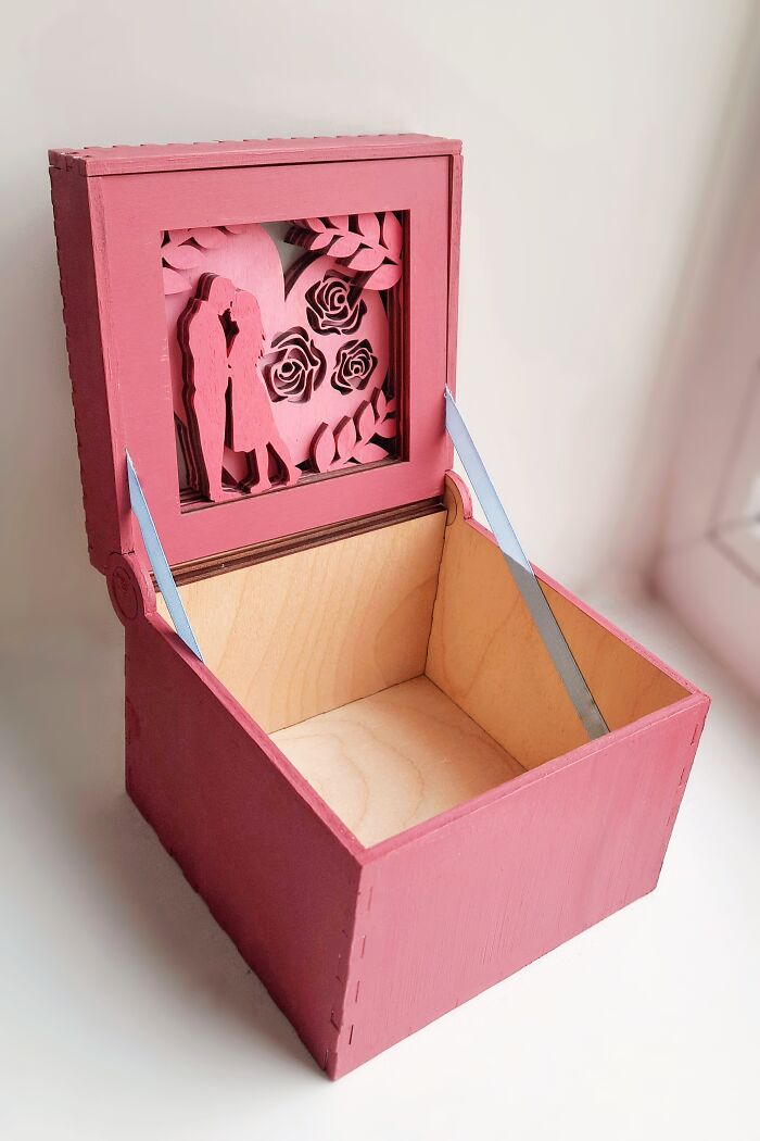 Eco Packaging. Tested On Glowforge Laser Cut Machine My 3D Layered Gift Box Designs