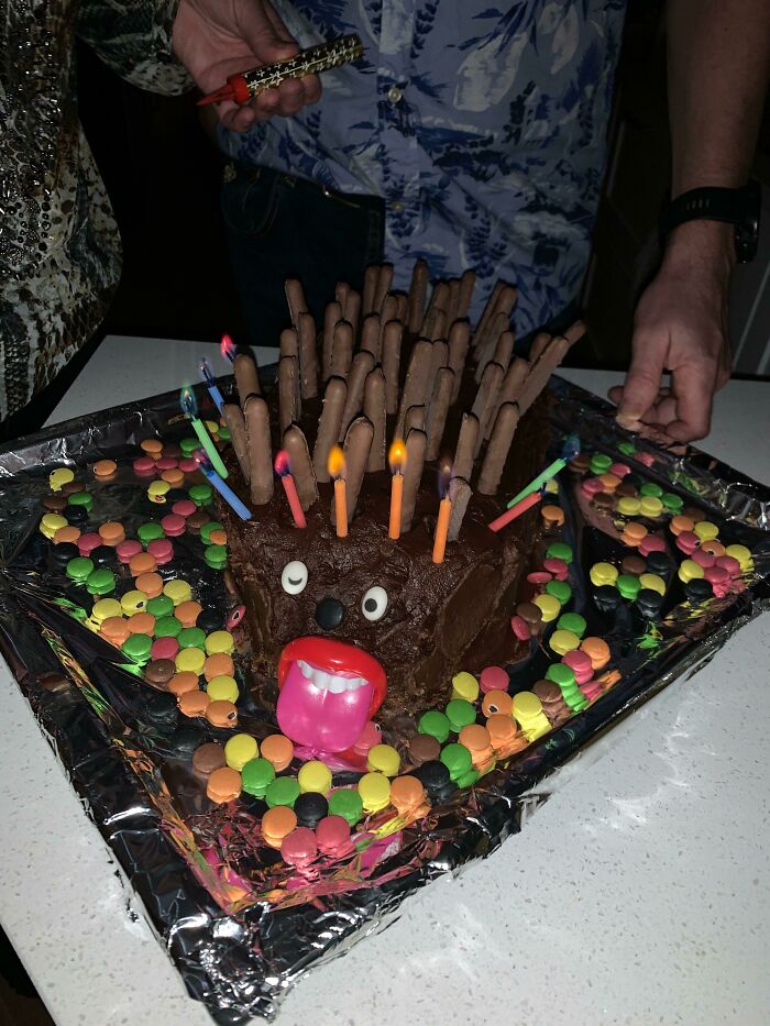 My Sisters Cake. (Its Supposed To Be A Hedgehog)