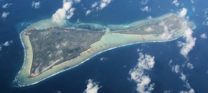 Kiribati from the flight