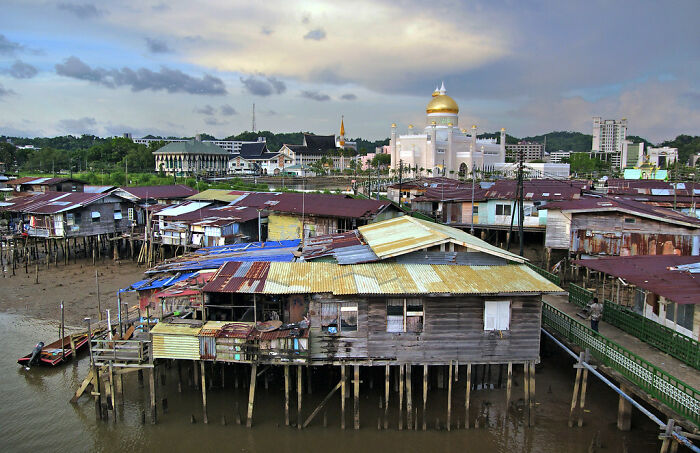 houses on stilts near the water